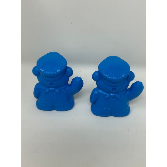 Green Toys Eco-Friendly Figures Recycled Plastic 2 Blue Bear Train Conductors - Picture 3 of 4